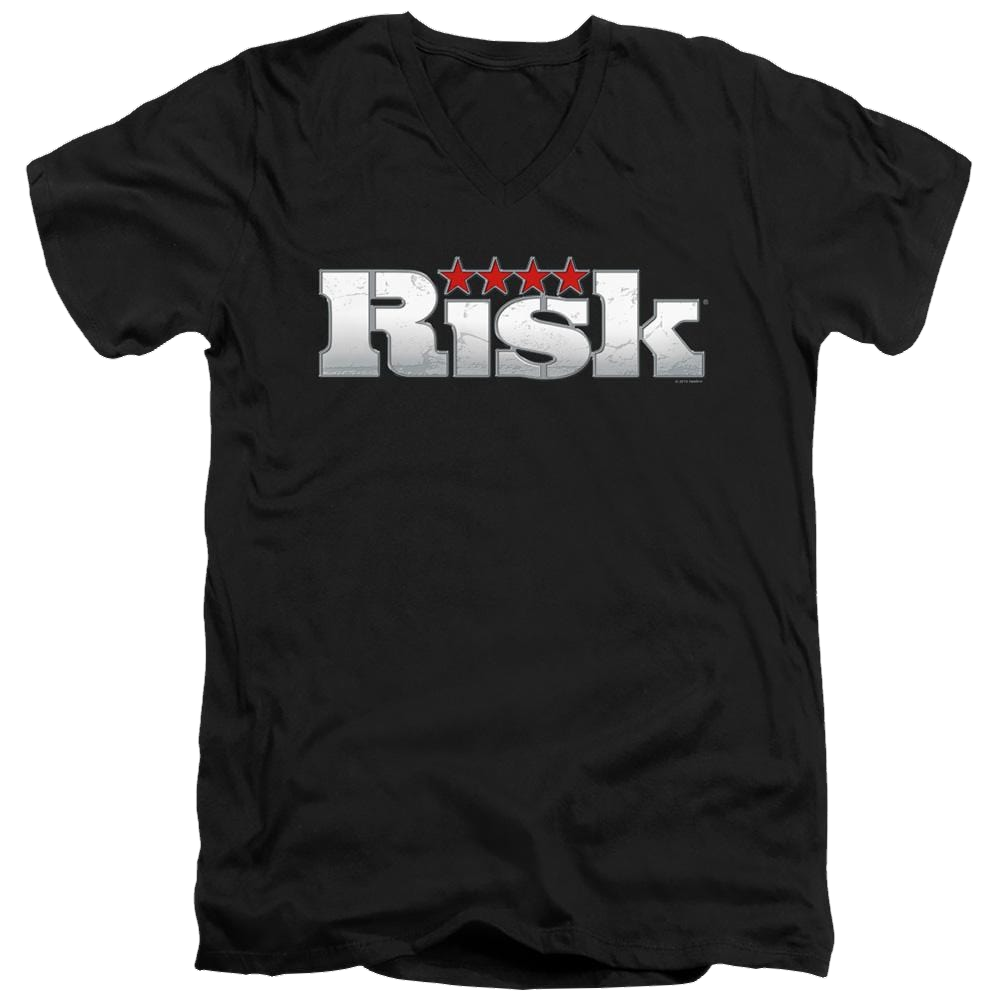 Hasbro Risk Logo - Men's V-Neck T-Shirt Men's V-Neck T-Shirt Risk   
