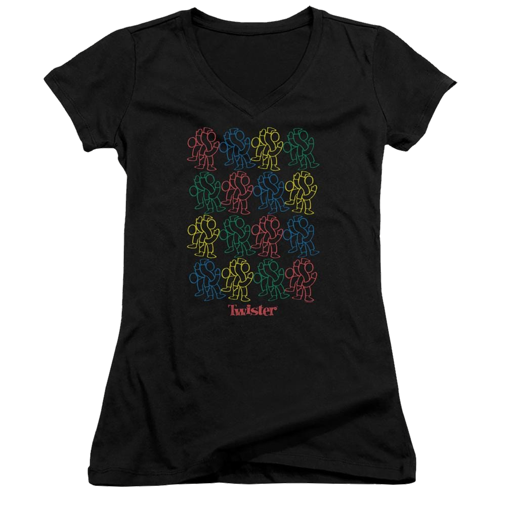 Hasbro Twister Retro Fashion Icon - Juniors V-Neck T-Shirt Juniors V-Neck T-Shirt Twister   