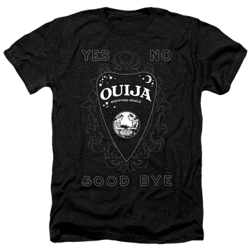 Charcoal men's heather t-shirt with Hasbro Ouija Board Planchette graphic