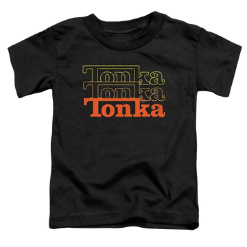 Black toddler t-shirt with Hasbro Tonka Tonka Tonka graphic