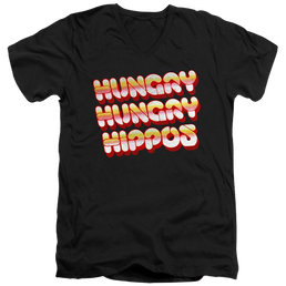 Hungry Hungry Hippos Vintage Logo - Men's V-Neck T-Shirt Men's V-Neck T-Shirt Hungry Hungry Hippos   