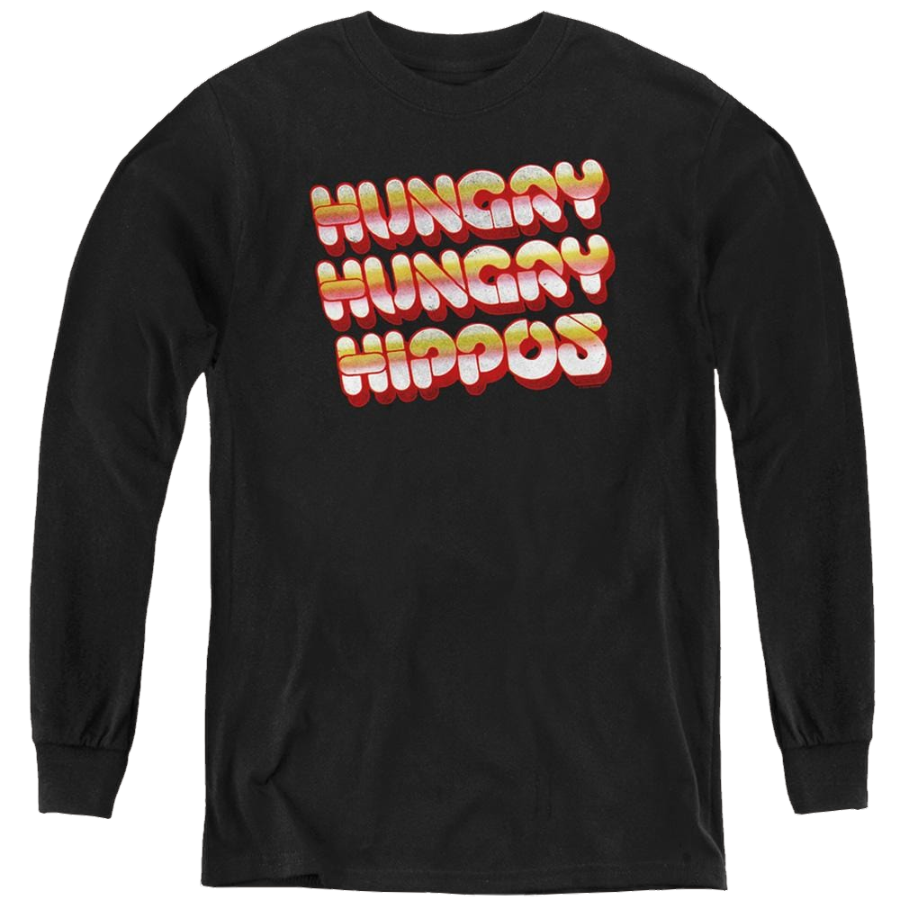 Hungry Hungry Hippos Vintage Logo - Youth Long Sleeve T-Shirt Youth Long Sleeve T-Shirt Hungry Hungry Hippos   