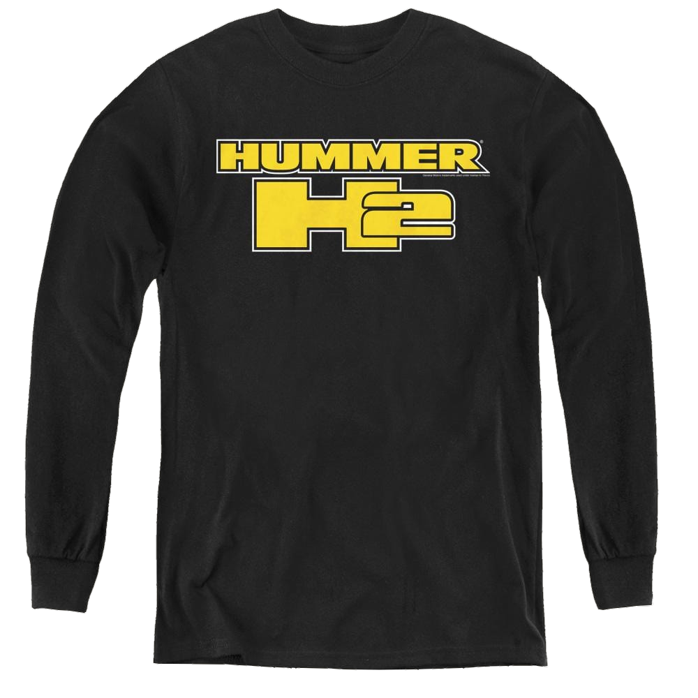 Hummer H2 Block Logo - Youth Long Sleeve T-Shirt Youth Long Sleeve T-Shirt Hummer   