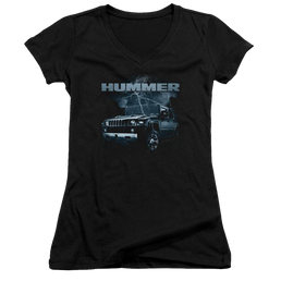 Hummer Stormy Ride Juniors V-Neck T-Shirt Juniors V-Neck T-Shirt Hummer   