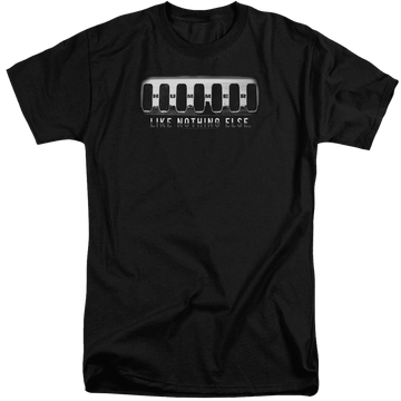 Black men's tall fit t-shirt with Hummer Grill graphic