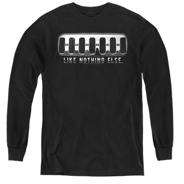 Black youth long sleeve t-shirt with Hummer Grill graphic