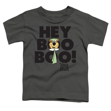 Charcoal toddler t-shirt with Yogi Bear Hey Boo Boo graphic