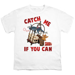 Tom and Jerry Catch Me If You Can - Youth T-Shirt Youth T-Shirt (Ages 8-12) Tom and Jerry   