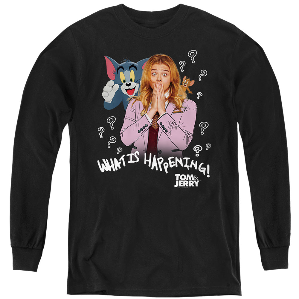 Tom and Jerry What Is Happening - Youth Long Sleeve T-Shirt Youth Long Sleeve T-Shirt Tom and Jerry   