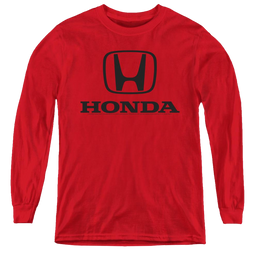 Honda Standard Logo - Youth Long Sleeve T-Shirt Youth Long Sleeve T-Shirt Honda   