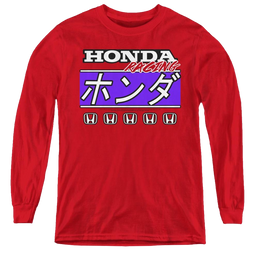 Honda Kanji Racing - Youth Long Sleeve T-Shirt Youth Long Sleeve T-Shirt Honda   