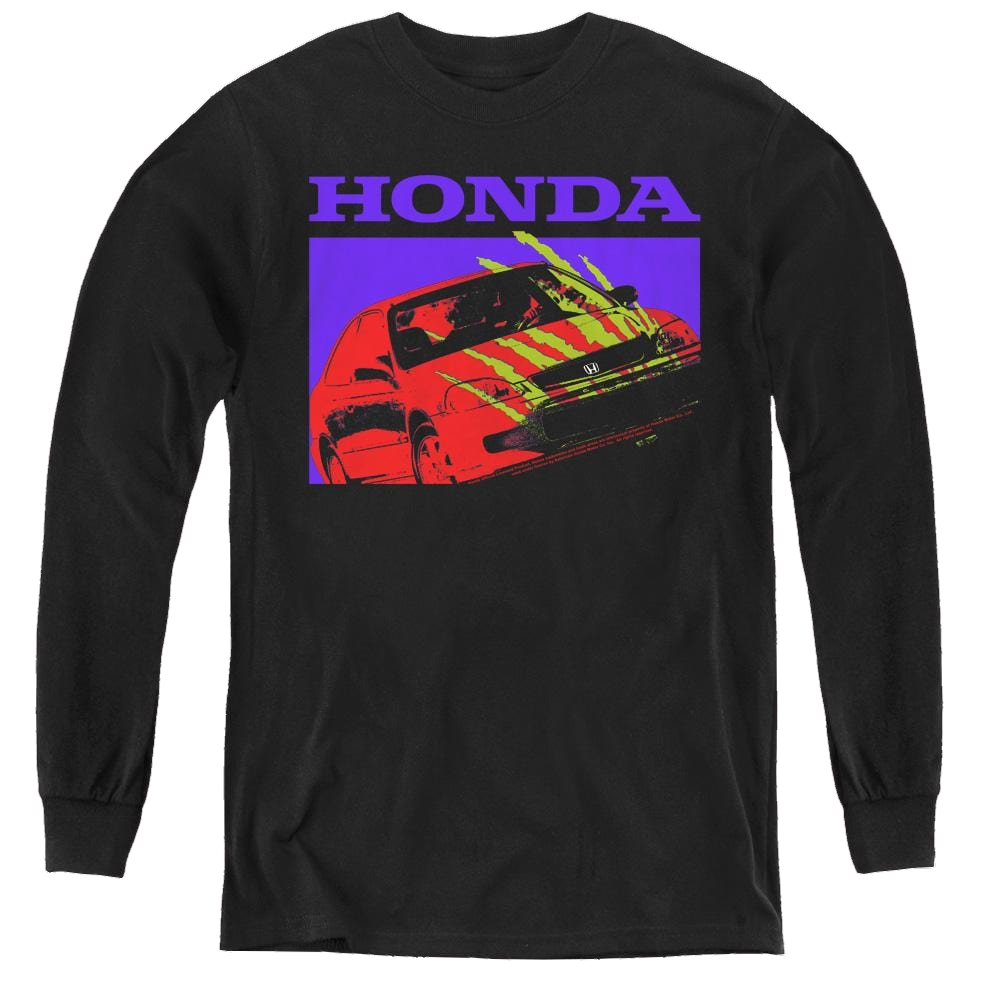 Honda Civic Bold - Youth Long Sleeve T-Shirt Youth Long Sleeve T-Shirt Honda   