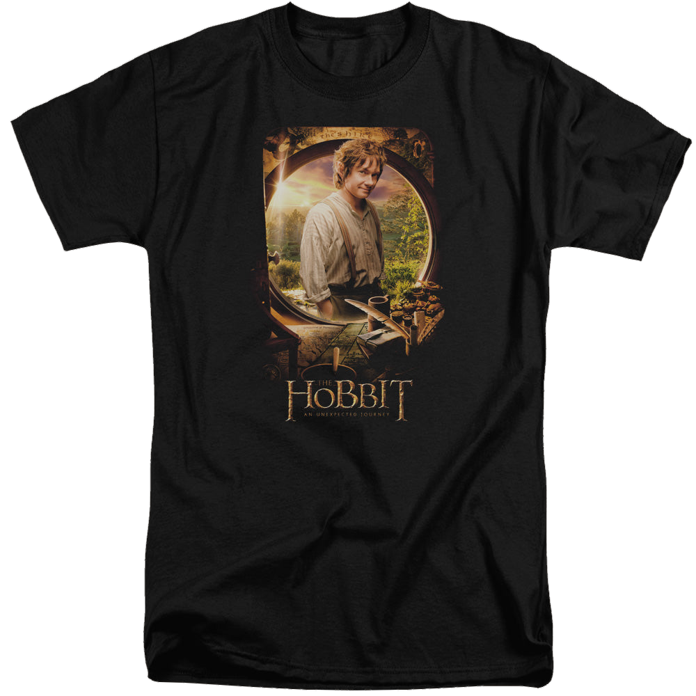 Hobbit Movie Trilogy, The Bilbo Poster - Men's Tall Fit T-Shirt Men's Tall Fit T-Shirt The Hobbit   