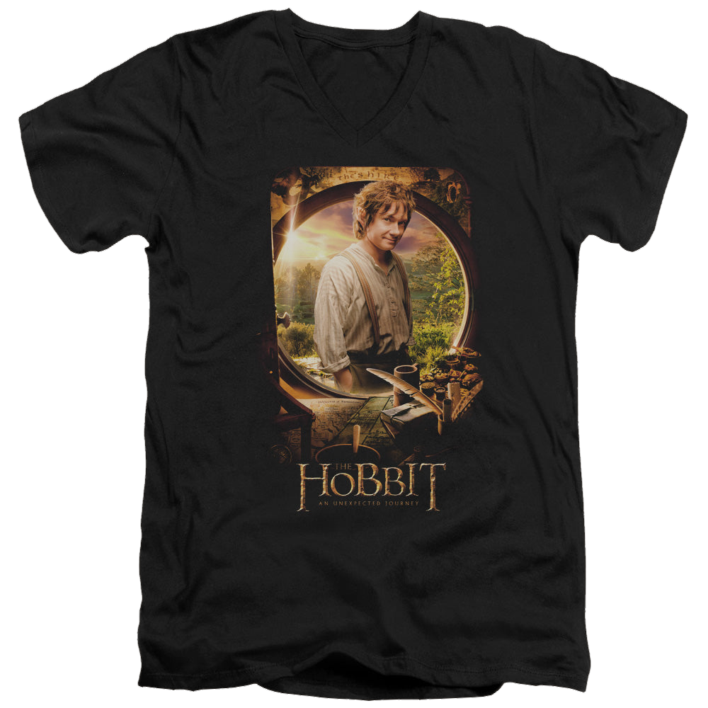 Hobbit Movie Trilogy, The Bilbo Poster - Men's V-Neck T-Shirt Men's V-Neck T-Shirt The Hobbit   