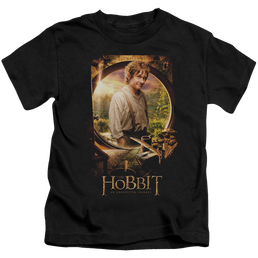 Hobbit Movie Trilogy, The Bilbo Poster - Kid's T-Shirt Kid's T-Shirt (Ages 4-7) The Hobbit   