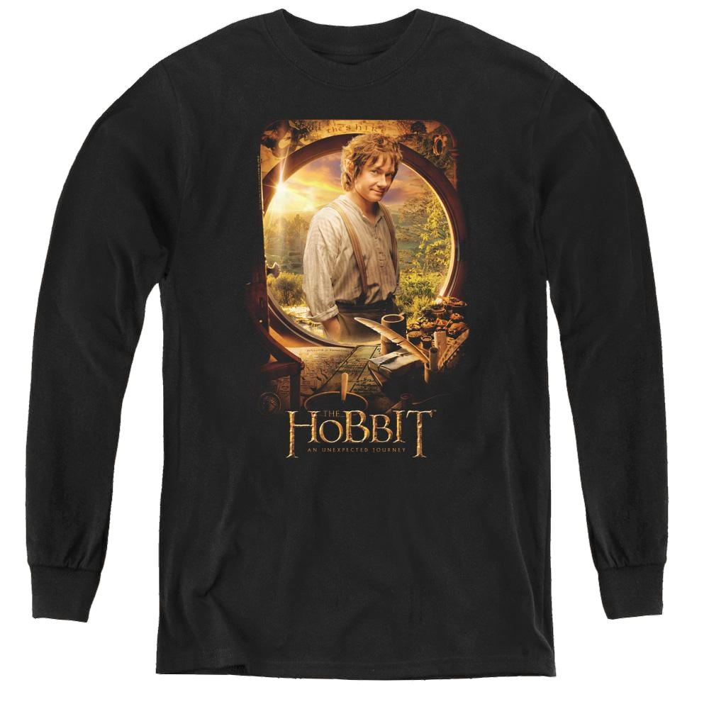 Hobbit Movie Trilogy, The Bilbo Poster - Youth Long Sleeve T-Shirt Youth Long Sleeve T-Shirt The Hobbit   