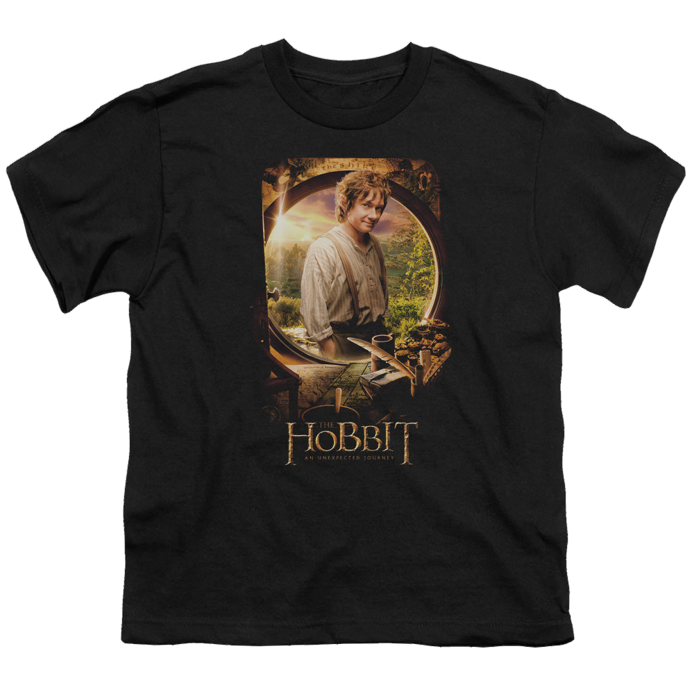 Hobbit Movie Trilogy, The Bilbo Poster - Youth T-Shirt Youth T-Shirt (Ages 8-12) The Hobbit   