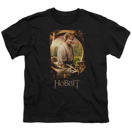 Hobbit Movie Trilogy, The Bilbo Poster - Youth T-Shirt Youth T-Shirt (Ages 8-12) The Hobbit   
