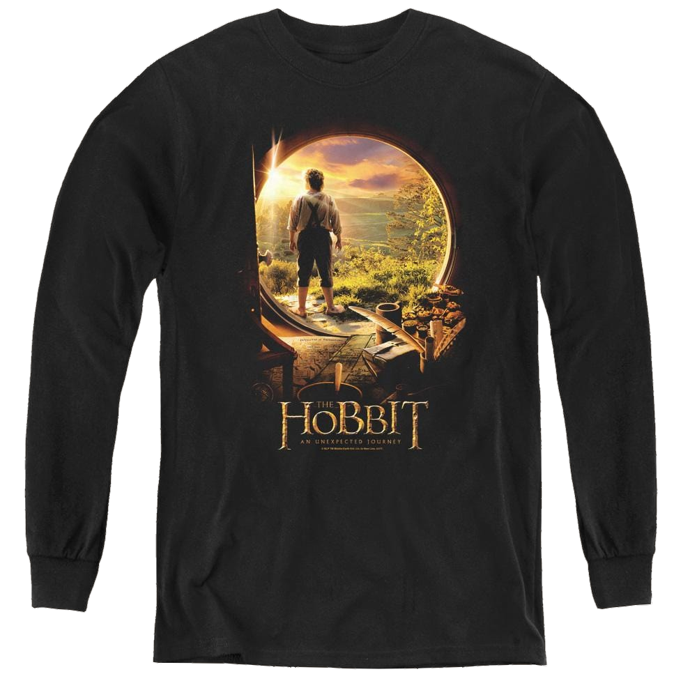 Hobbit Movie Trilogy, The Hobbit In Door - Youth Long Sleeve T-Shirt Youth Long Sleeve T-Shirt The Hobbit   