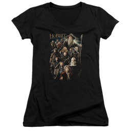 Hobbit Movie Trilogy, The Somber Company - Juniors V-Neck T-Shirt Juniors V-Neck T-Shirt The Hobbit   
