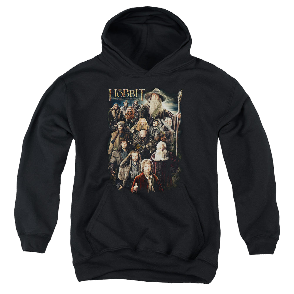 Hobbit Movie Trilogy, The Somber Company - Youth Hoodie Youth Hoodie (Ages 8-12) The Hobbit   
