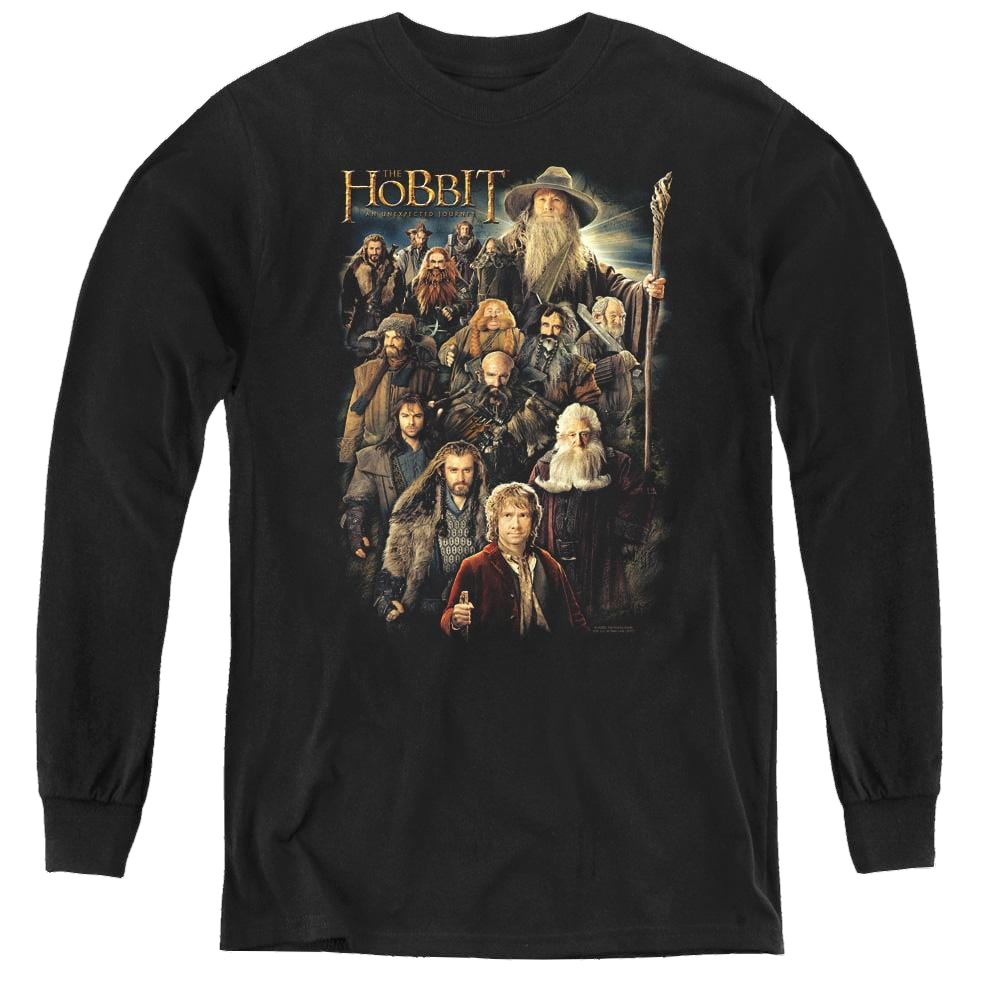 Hobbit Movie Trilogy, The Somber Company - Youth Long Sleeve T-Shirt Youth Long Sleeve T-Shirt The Hobbit   