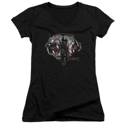 Hobbit Movie Trilogy, The Three Dwarves - Juniors V-Neck T-Shirt Juniors V-Neck T-Shirt The Hobbit   