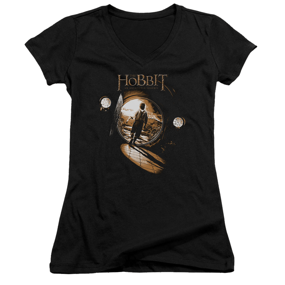 Hobbit Movie Trilogy, The Hobbit Hole - Juniors V-Neck T-Shirt Juniors V-Neck T-Shirt The Hobbit   