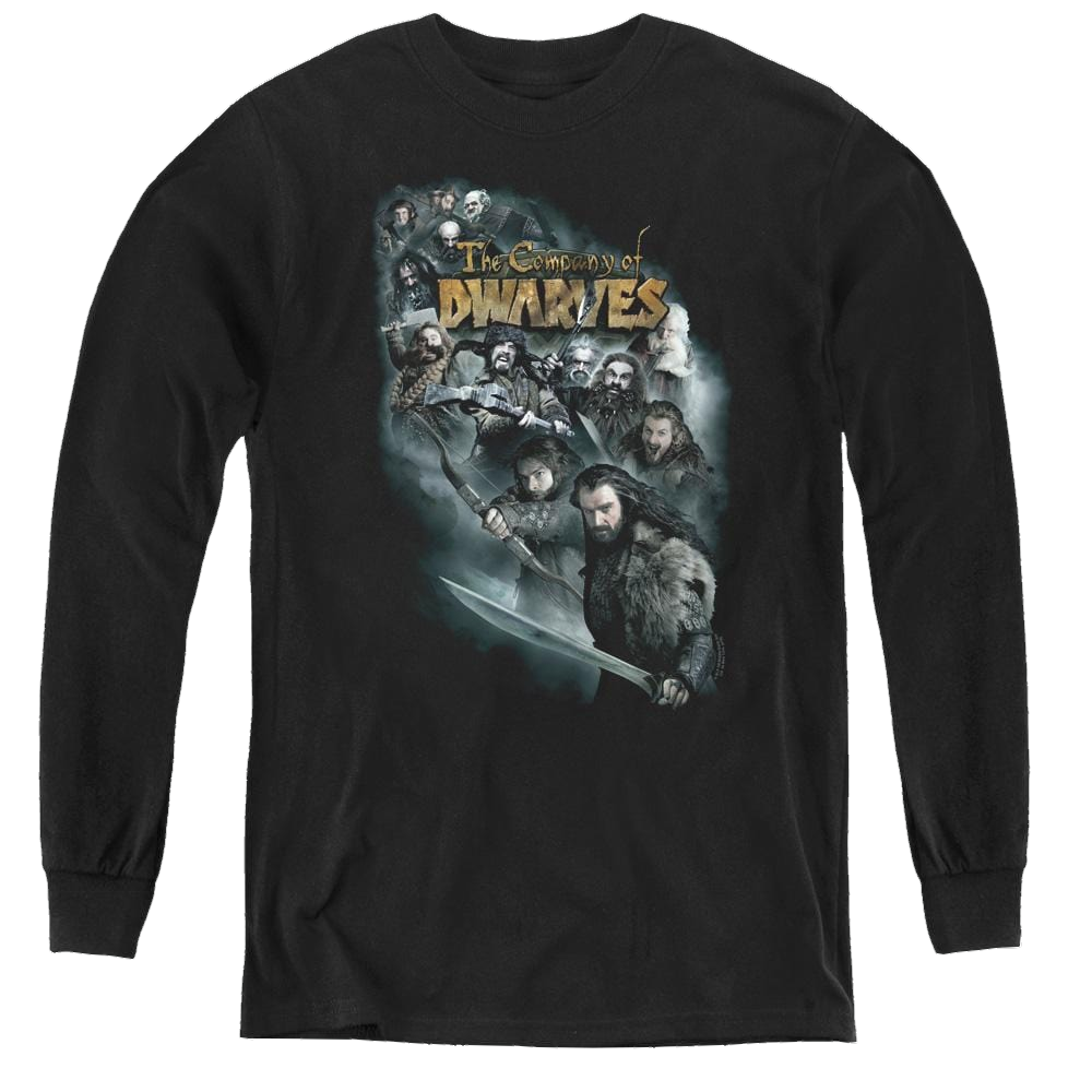 Hobbit Movie Trilogy, The Company Of Dwarves - Youth Long Sleeve T-Shirt Youth Long Sleeve T-Shirt The Hobbit   