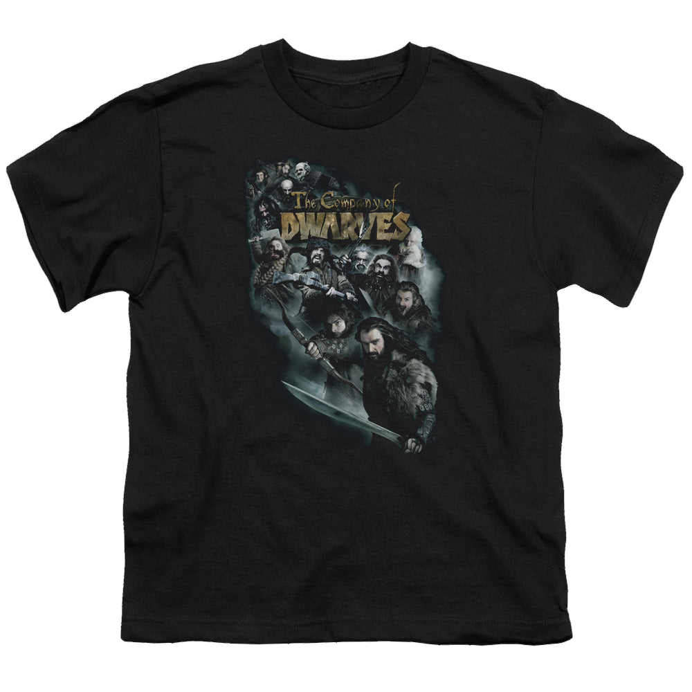 Hobbit Movie Trilogy, The Company Of Dwarves - Youth T-Shirt Youth T-Shirt (Ages 8-12) The Hobbit   