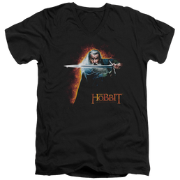 Hobbit Movie Trilogy, The Secret Fire - Men's V-Neck T-Shirt Men's V-Neck T-Shirt The Hobbit   