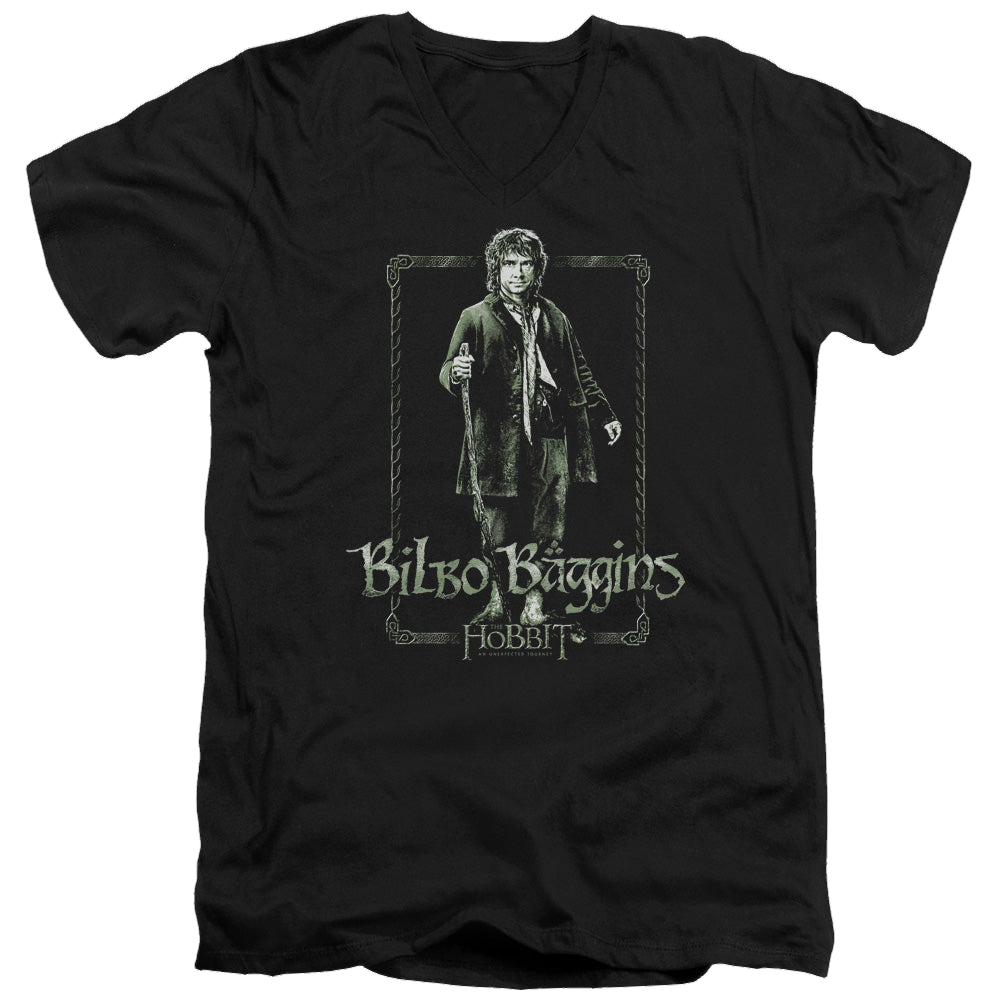 Hobbit Movie Trilogy, The Bilbo Stare - Men's V-Neck T-Shirt Men's V-Neck T-Shirt The Hobbit   