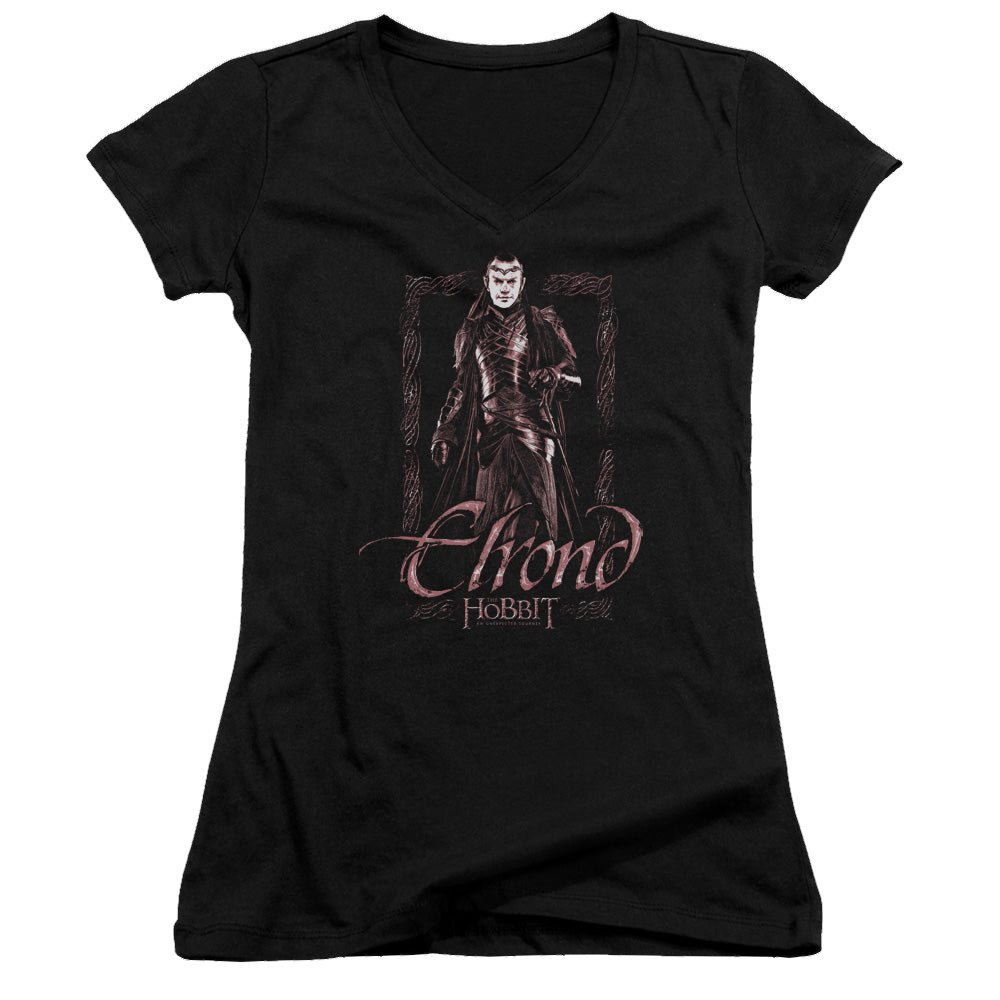 Hobbit Movie Trilogy, The Elrond Stare - Juniors V-Neck T-Shirt Juniors V-Neck T-Shirt The Hobbit   