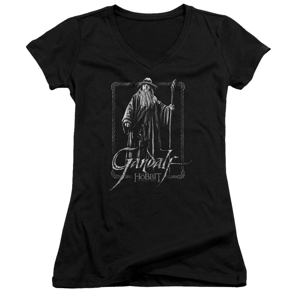 Hobbit Movie Trilogy, The Gandalf Stare - Juniors V-Neck T-Shirt Juniors V-Neck T-Shirt The Hobbit   