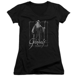Hobbit Movie Trilogy, The Gandalf Stare - Juniors V-Neck T-Shirt Juniors V-Neck T-Shirt The Hobbit   