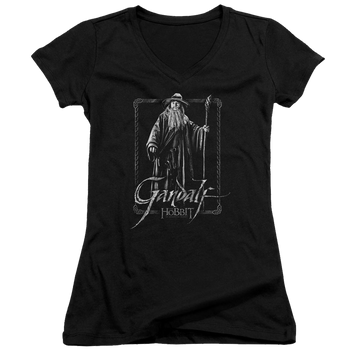 Hobbit Movie Trilogy, The Gandalf Stare - Juniors V-Neck T-Shirt Juniors V-Neck T-Shirt The Hobbit   