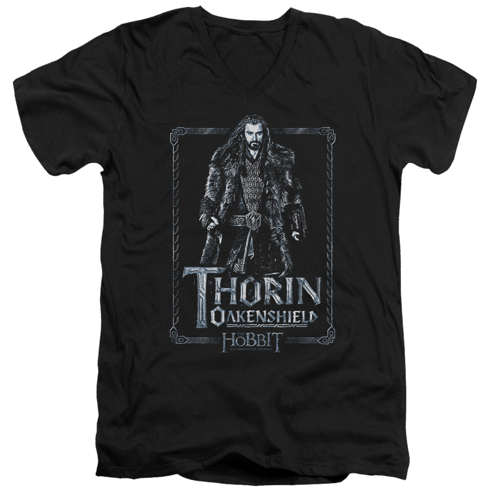 Hobbit Movie Trilogy, The Thorin Stare - Men's V-Neck T-Shirt Men's V-Neck T-Shirt The Hobbit   