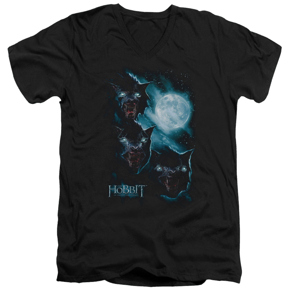 Hobbit Movie Trilogy, The Three Warg Moon - Men's V-Neck T-Shirt Men's V-Neck T-Shirt The Hobbit   