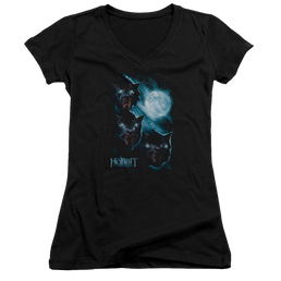 Hobbit Movie Trilogy, The Three Warg Moon - Juniors V-Neck T-Shirt Juniors V-Neck T-Shirt The Hobbit   