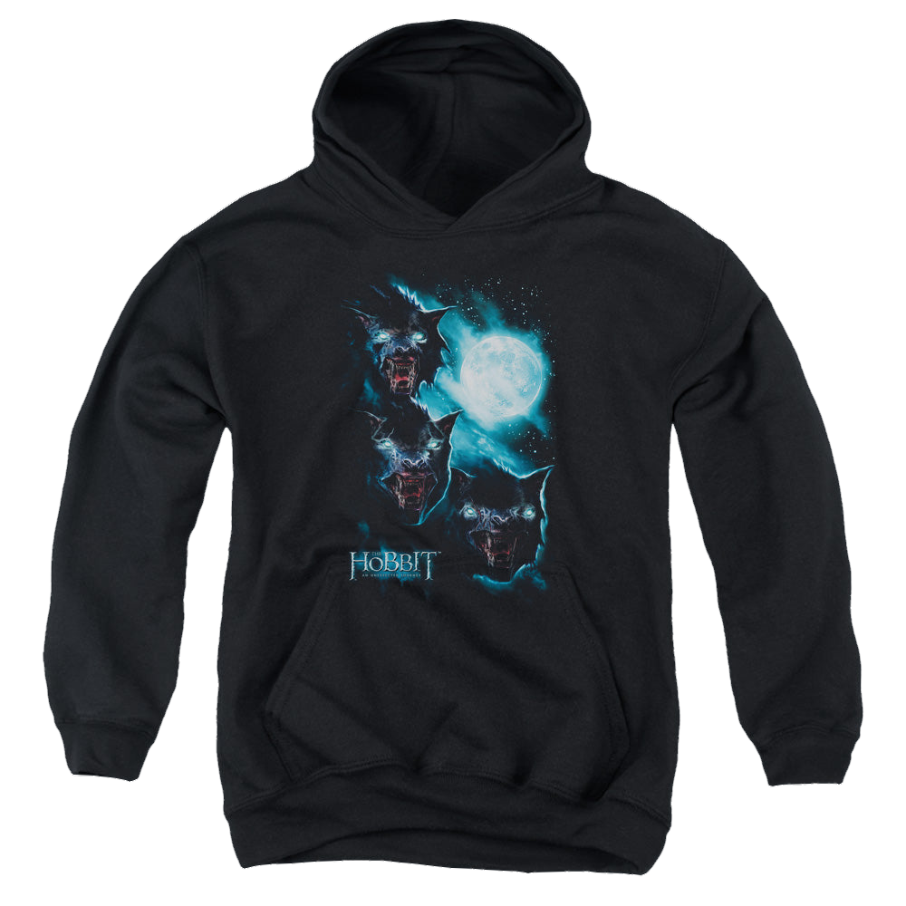 Hobbit Movie Trilogy, The Three Warg Moon - Youth Hoodie Youth Hoodie (Ages 8-12) The Hobbit   
