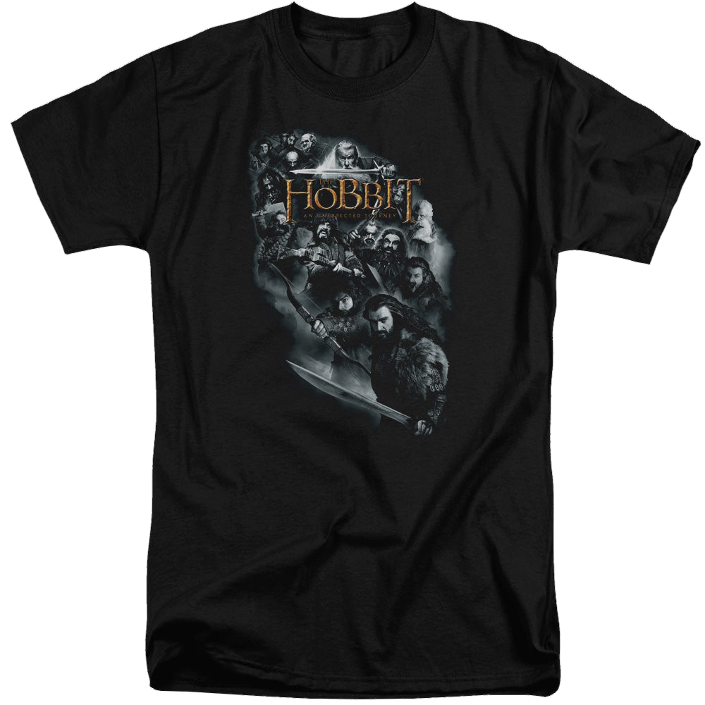 Hobbit Movie Trilogy, The Cast Of Characters - Men's Tall Fit T-Shirt Men's Tall Fit T-Shirt The Hobbit   