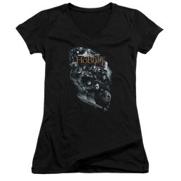Hobbit Movie Trilogy, The Cast Of Characters - Juniors V-Neck T-Shirt Juniors V-Neck T-Shirt The Hobbit   