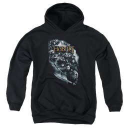 Hobbit Movie Trilogy, The Cast Of Characters - Youth Hoodie Youth Hoodie (Ages 8-12) The Hobbit   