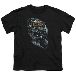 Hobbit Movie Trilogy, The Cast Of Characters - Youth T-Shirt Youth T-Shirt (Ages 8-12) The Hobbit   