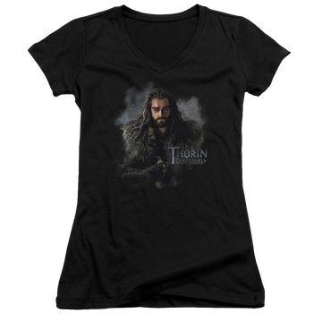 Hobbit Movie Trilogy, The Thorin Oakenshield - Juniors V-Neck T-Shirt Juniors V-Neck T-Shirt The Hobbit   
