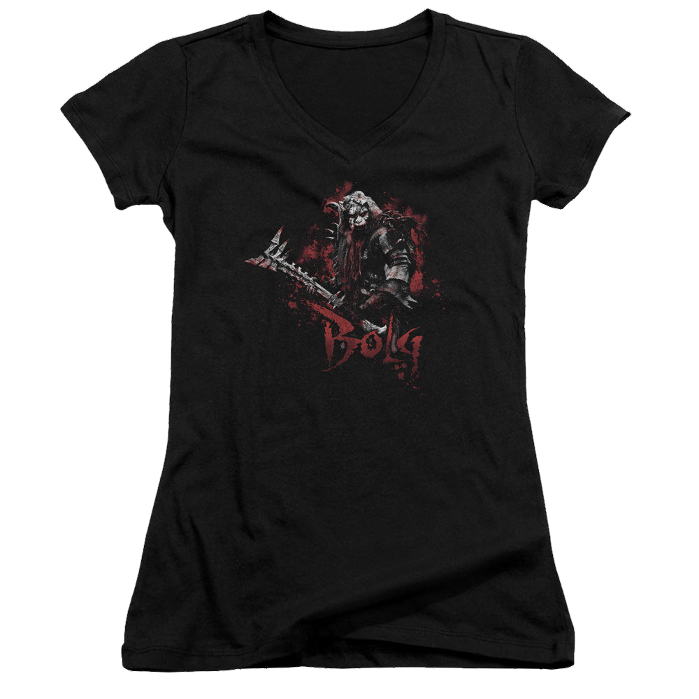Hobbit Movie Trilogy, The Bolg - Juniors V-Neck T-Shirt Juniors V-Neck T-Shirt The Hobbit   