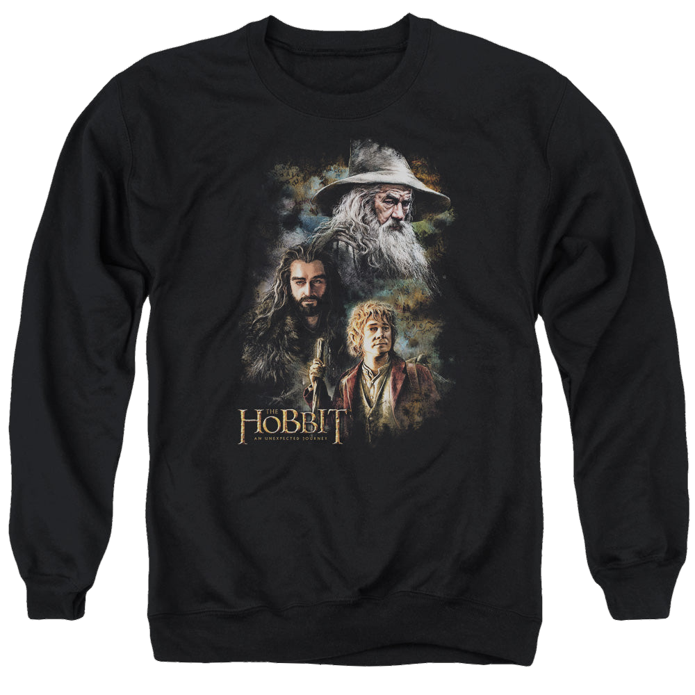 Hobbit Movie Trilogy, The Painting - Men's Crewneck Sweatshirt Men's Crewneck Sweatshirt The Hobbit   