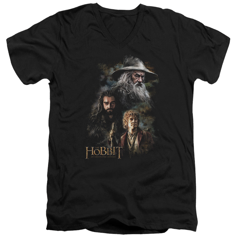 Hobbit Movie Trilogy, The Painting - Men's V-Neck T-Shirt Men's V-Neck T-Shirt The Hobbit   