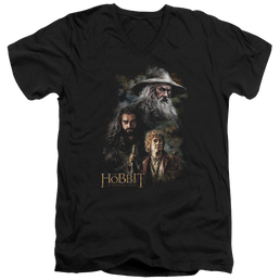 Hobbit Movie Trilogy, The Painting - Men's V-Neck T-Shirt Men's V-Neck T-Shirt The Hobbit   