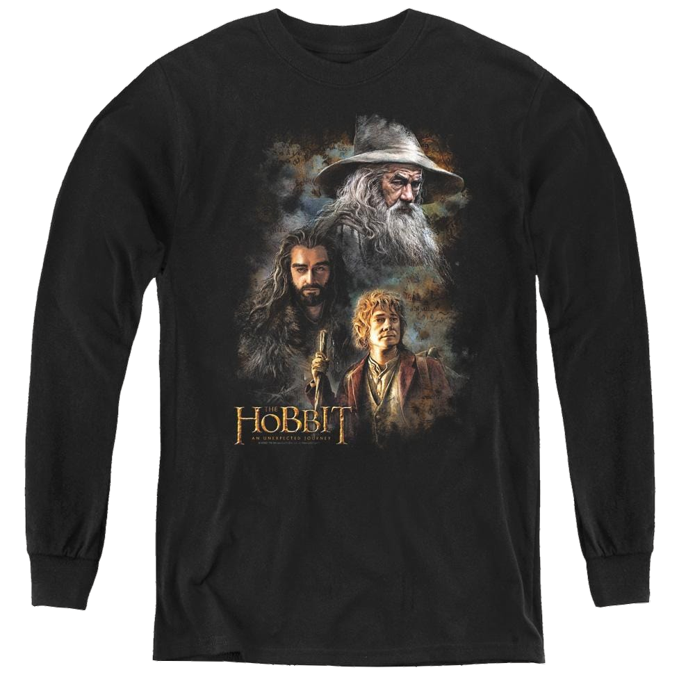 Hobbit Movie Trilogy, The Painting - Youth Long Sleeve T-Shirt Youth Long Sleeve T-Shirt The Hobbit   